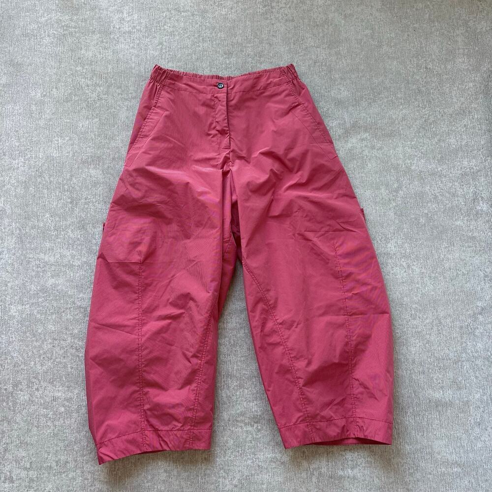 Red Striped Capri Paperbag Trousers
